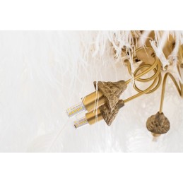 MOOSEE lampa wisząca TIFFANY 135 biała    mosiądz / naturalne pióra Moosee - 6