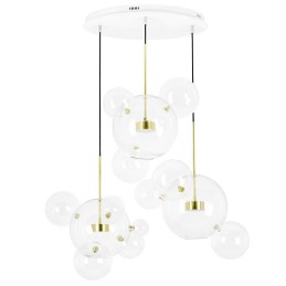 MOOSEE lampa wisząca CAPRI DISC 3 złota   - 180 LED, aluminium, szkło Moosee - 1