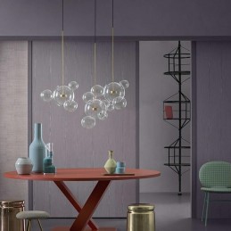 MOOSEE lampa wisząca CAPRI LINE 3 złota   - 180 LED, aluminium, szkło Moosee - 9