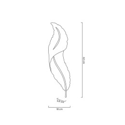 MOOSEE lampa ścienna IKAR 60  biała / złota Moosee - 12