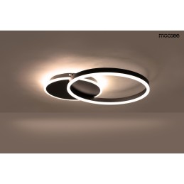 MOOSEE lampa sufitowa / plafon RINGS 2    czarna Moosee - 3