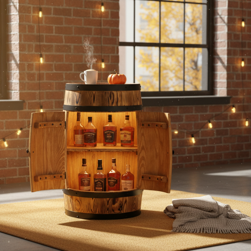 Drewniany Barek Beczka Bonanza Wood Wprowadź Legendarny Styl do Swojego Wnętrza BONANZA WOOD - 38