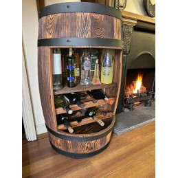 Barek Beczka Otwarta LED RGB Bonanza Wood Stojak na Wino i Alkohol BONANZA WOOD - 21