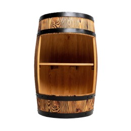 Barek Beczka Otwarta LED RGB Bonanza Wood Stojak na Wino i Alkohol BONANZA WOOD - 11