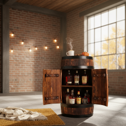 Drewniany Barek Beczka Bonanza Wood Wprowadź Legendarny Styl do Swojego Wnętrza BONANZA WOOD