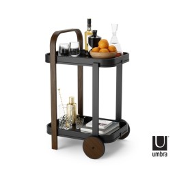UMBRA wózek barowy BELLWOOD czarny orzechowy