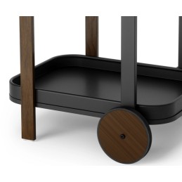 UMBRA wózek barowy BELLWOOD czarny orzechowy