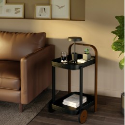 UMBRA wózek barowy BELLWOOD czarny orzechowy