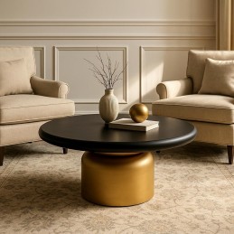 MaMaison stolik kawowy LEONARDO złoty /   czarny