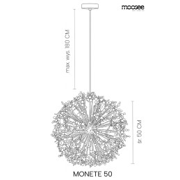 MOOSEE lampa wisząca MONETE 50 złota