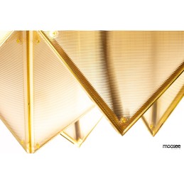 MOOSEE lampa sufitowa / plafon PYRAMIDS   złota