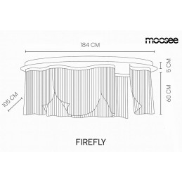 MOOSEE lampa sufitowa / plafon FIREFLY    180 złota