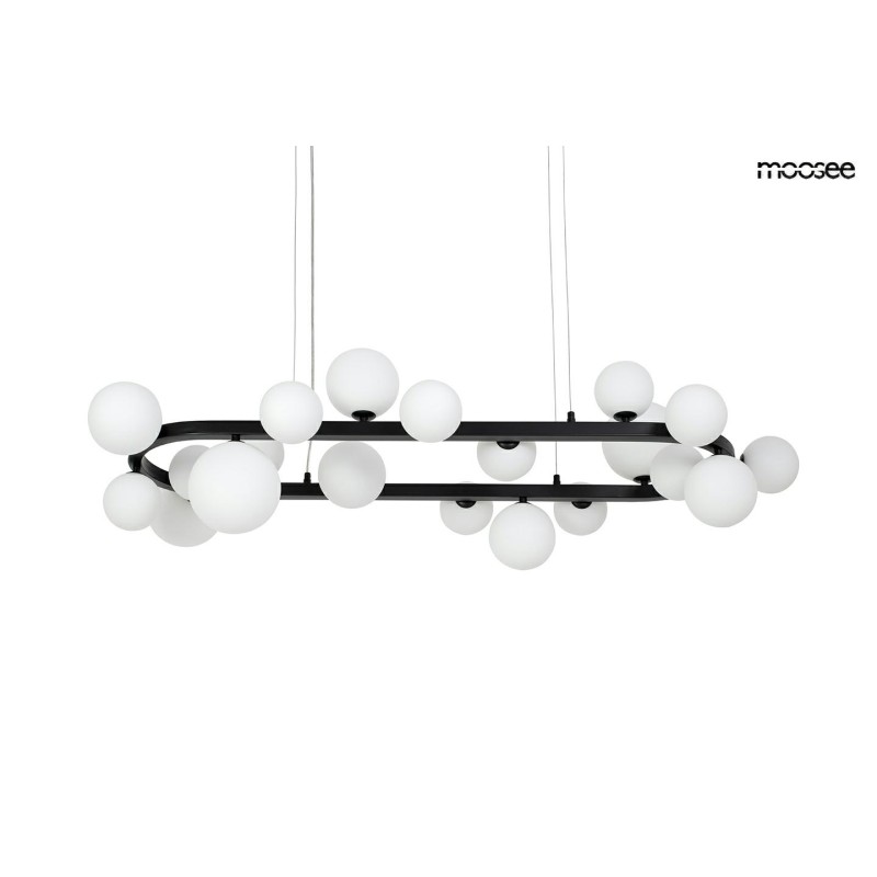 MOOSEE lampa wisząca ALURE OVAL 120       czarna/mleczna