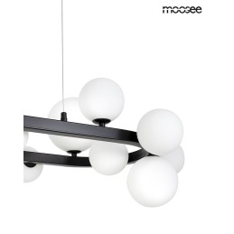 MOOSEE lampa wisząca ALURE OVAL 120       czarna/mleczna