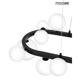 MOOSEE lampa wisząca ALURE OVAL 120       czarna/mleczna