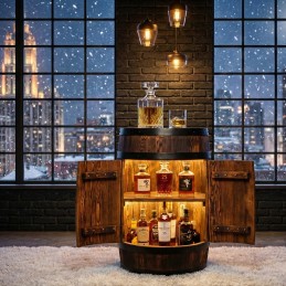 Drewniany Barek Beczka | Szafka na Wino i Alkohol | Bonanza Wood