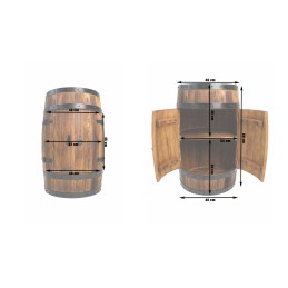 Drewniany Barek Beczka | Szafka na Wino i Alkohol | Bonanza Wood