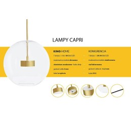 MOOSEE lampa wisząca CAPRI 4 złota