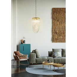 MOOSEE lampa wisząca MURANO L złota