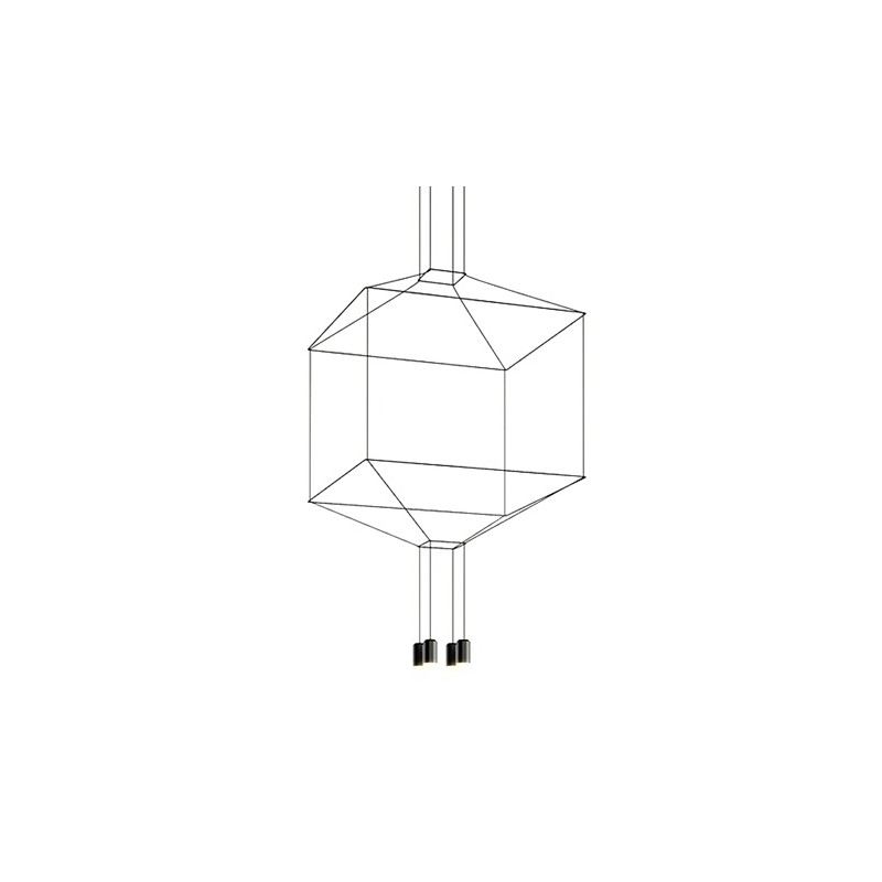 Lampa wisząca FLUSSO 4 czarna