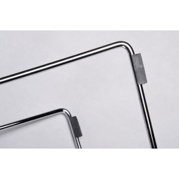 Krzesło NET SOFT chrom - czarna poduszka, metal