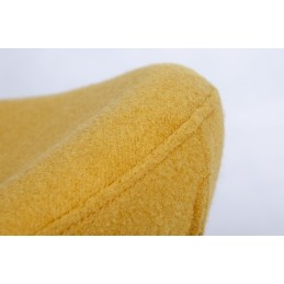 Podnóżek EGG SZEROKI musztardowy.13 - wełna, stal