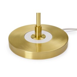 Lampa biurkowa ARTE biało-złota - aluminium, szkło