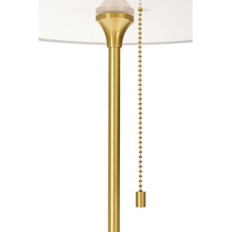 Lampa biurkowa ARTE biało-złota - aluminium, szkło