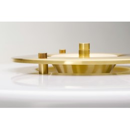 Lampa biurkowa ARTE biało-złota - aluminium, szkło