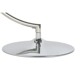 Fotel BUBBLE STAND poduszka biała - podstawa chrom, korpus akryl, poduszka ekoskóra