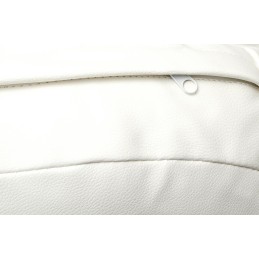 Fotel BUBBLE STAND 2 poduszka biała - akryl, chrom, ekoskóra