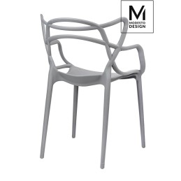 MODESTO krzesło HILO szare - polipropylen