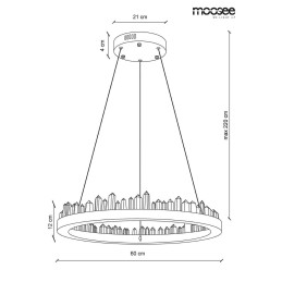 MOOSEE lampa wisząca NENUFAR - złota