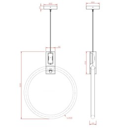 Lampa wisząca HOPP 21 złota