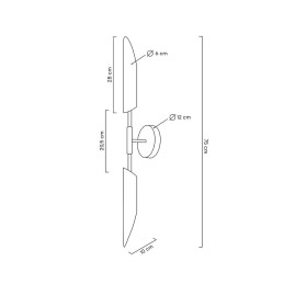 MOOSEE lampa ścienna LOCCA złota