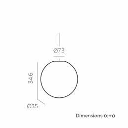 NEW GARDEN lampa wisząca PIANETA 35 CABLE HANG