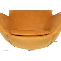Fotel EGG SZEROKI VELVET musztardowy