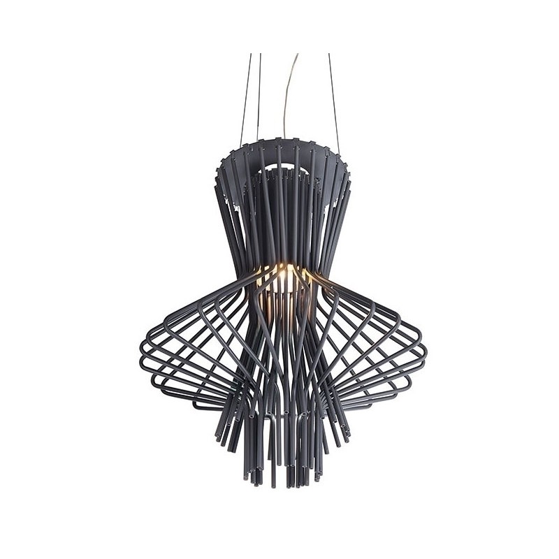 Lampa wisząca STRAW szara - stal węglowa