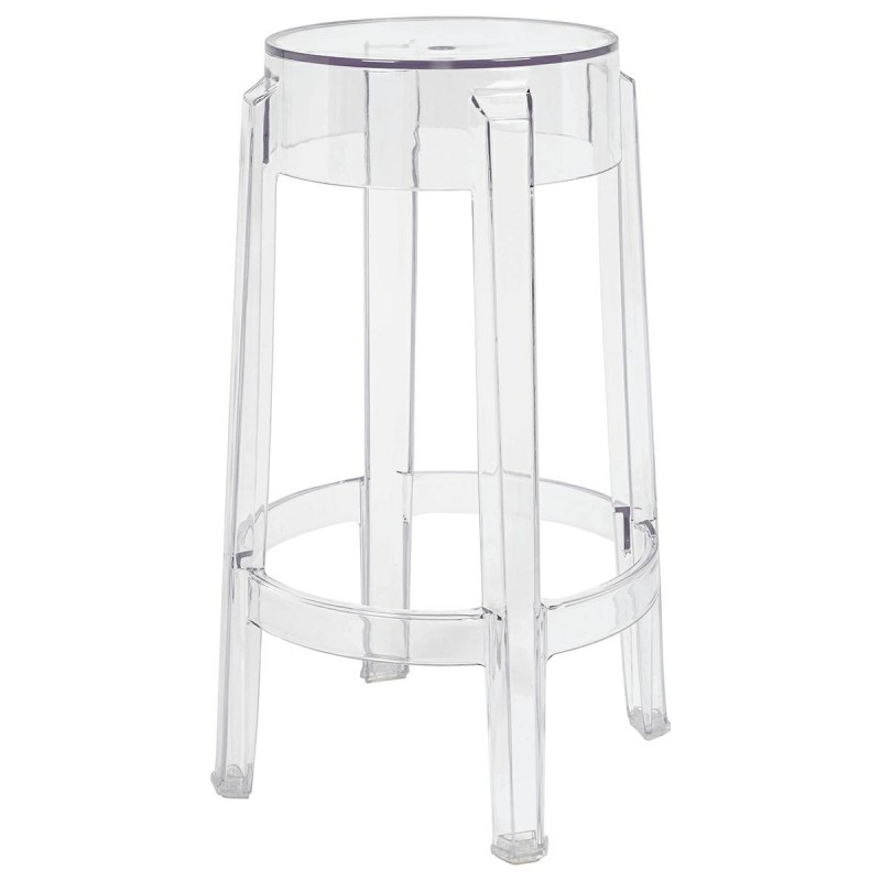 Krzesło barowe CHARLES 65 transparentne - poliwęglan
