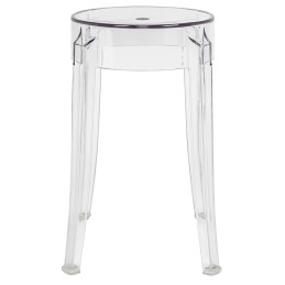 Stołek CHARLES 46 transparentny - poliwęglan