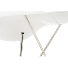 Fotel BIRD biały - włókno szklane, drewno, metal