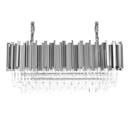 Lampa wisząca IMPERIAL LONG SILVER 90 - stal, kryształ
