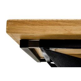 Stół rozkładany AXEL 260-340 dębowy - drewno naturalne, metal