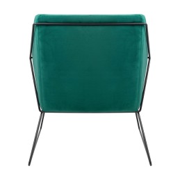 Fotel EMMA VELVET ciemny zielony welur - podstawa czarna