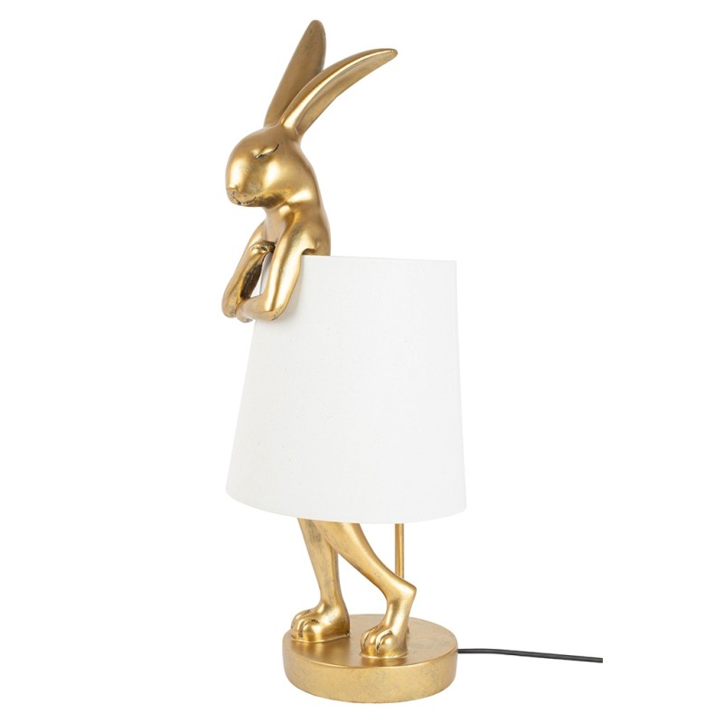 KARE lampa stołowa RABBIT złota / biała