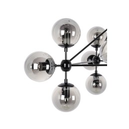 Lampa wisząca PLANETARIO 10 czarna - klosze dymione