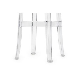 Krzesło barowe CHARLES 76 transparentne - poliwęglan