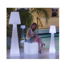 NEW GARDEN lampa podłogowa LOLA 200 CABLE biała