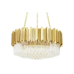 Lampa wisząca IMPERIAL GOLD 80 - stal, kryształ