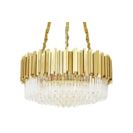Lampa wisząca IMPERIAL GOLD 80 - stal, kryształ